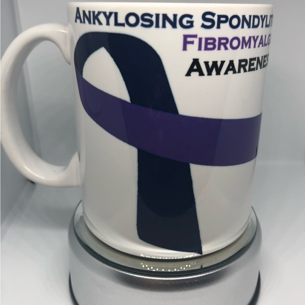 Awareness Mug Fibromyalgia & Ankylosing Spondylitis  Ribbon
